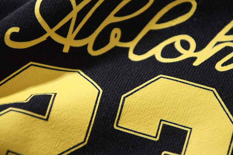 Off-White Abloh "23" Skate Hoodie – White Gold Varsity Print
