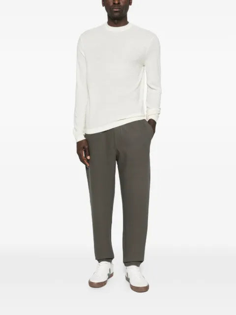 Emporio Armani virgin-wool sweater with a check motif