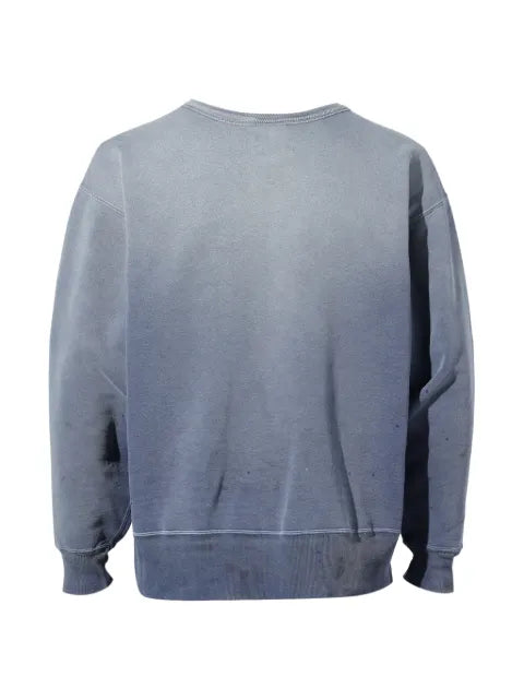 SAINT MXXXXXX distressed-effect heart-print sweatshirt