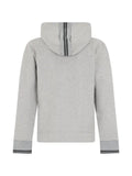 BOSS cotton-blend zip-up hoodie with stripe details