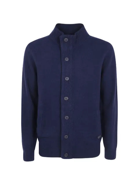 Barbour Essential button-up elbow-patch cardigan
