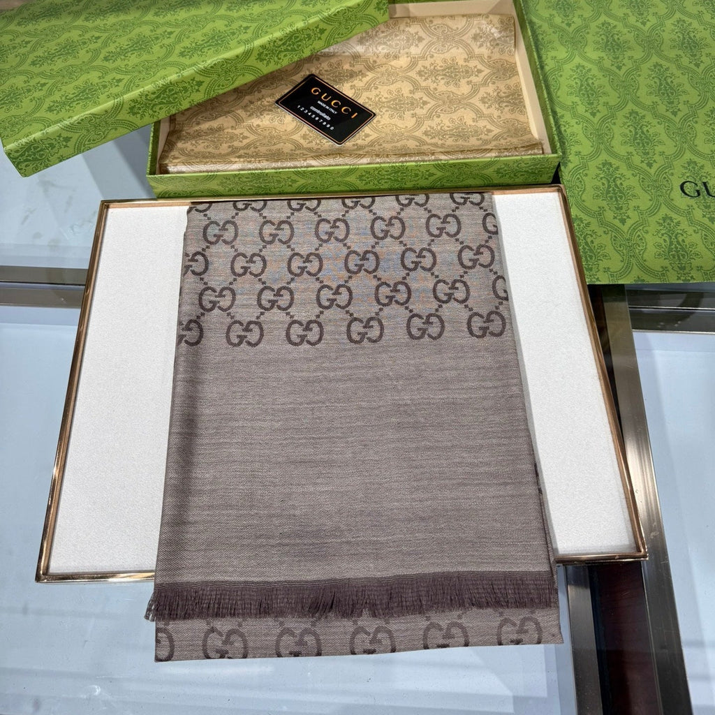 GUCCI 25S SCARF 200 IN CASHMERE SILK 706563