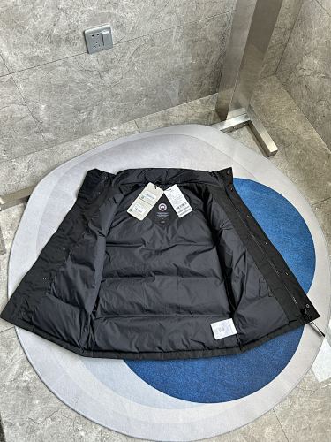 Canada Goose Charcoal Stand-Collar Puffer Vest with Patch Pockets