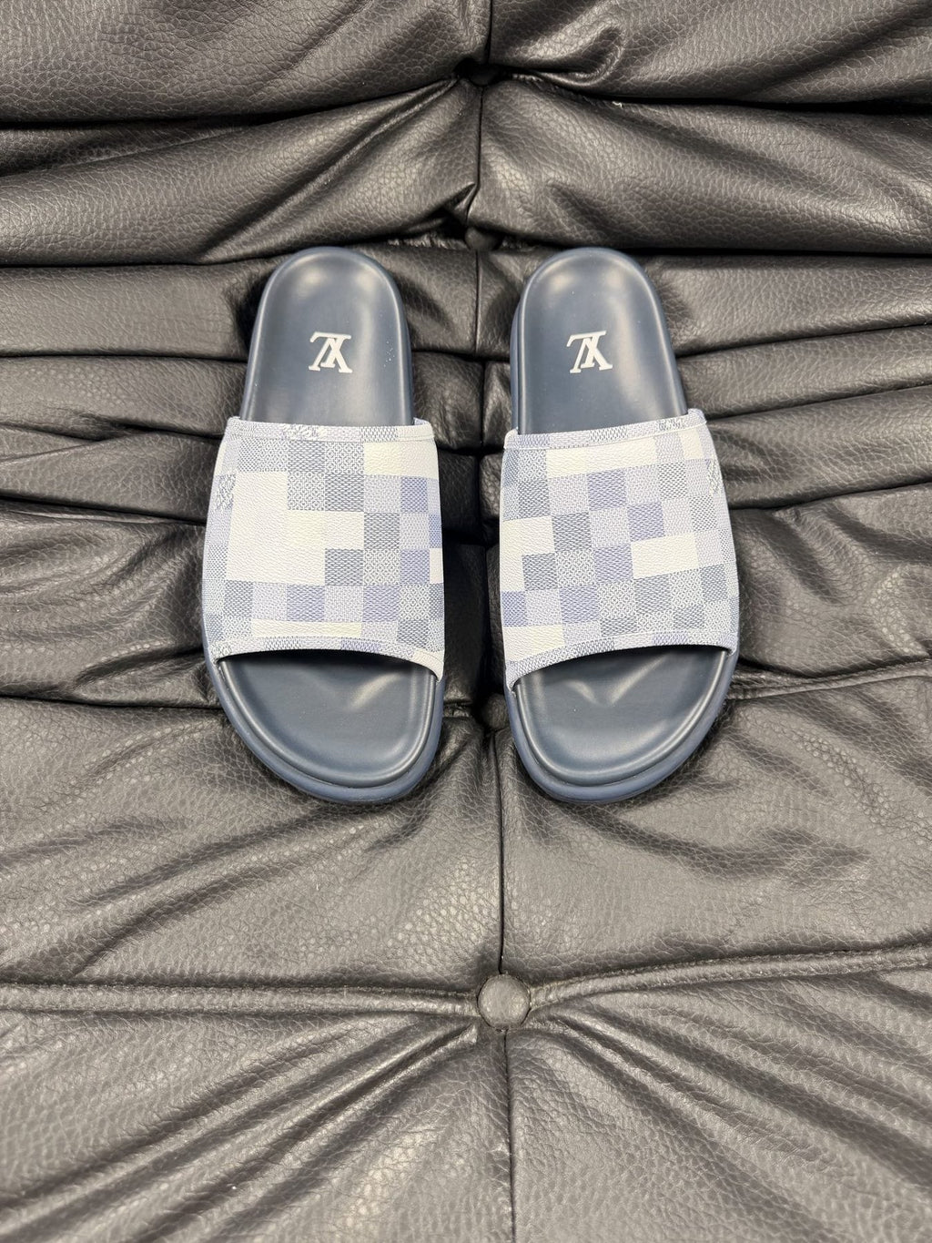 Louis Vuitton Checkered Slide Sandals