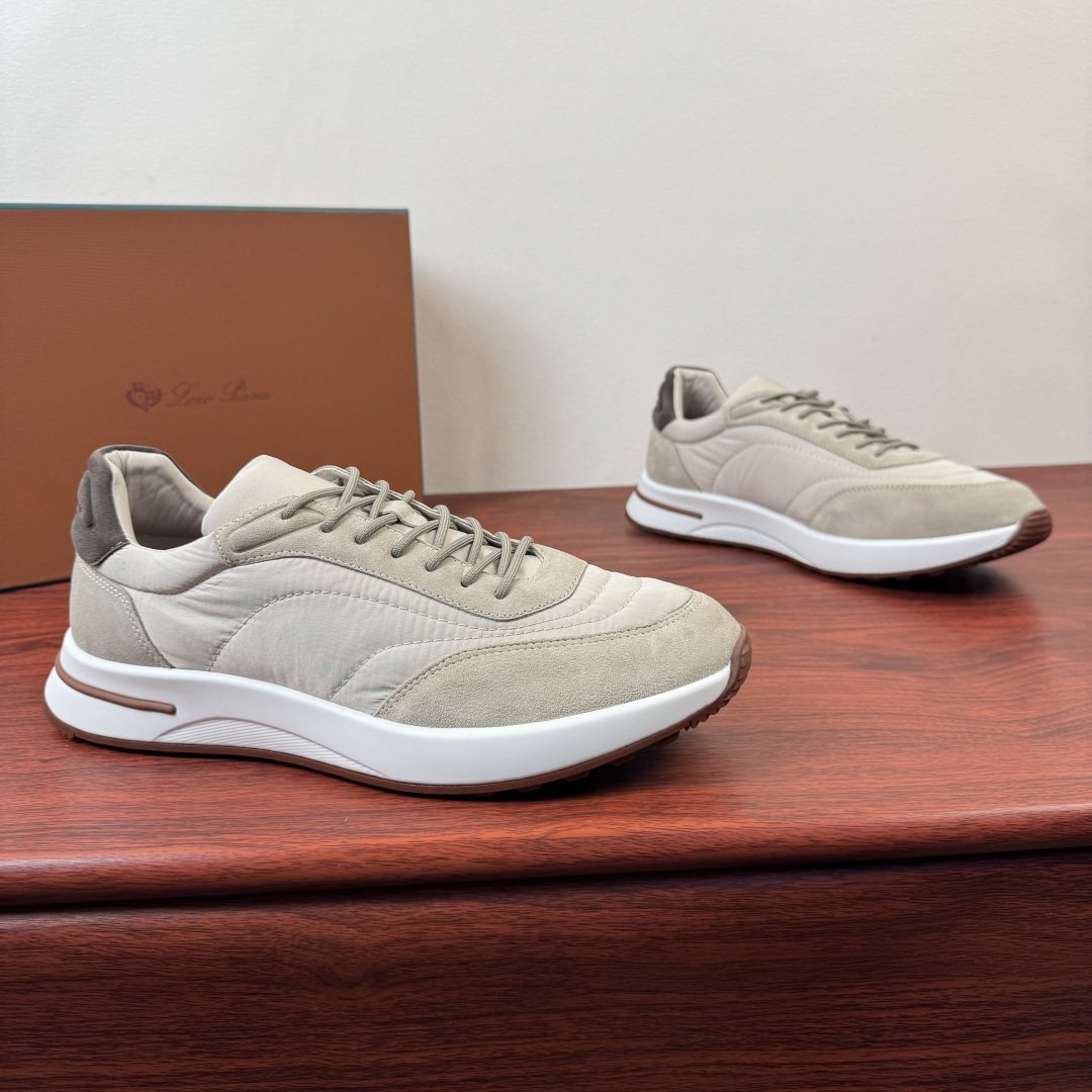 Loro Piana Men's Low-Top Sneakers - Padded Collar