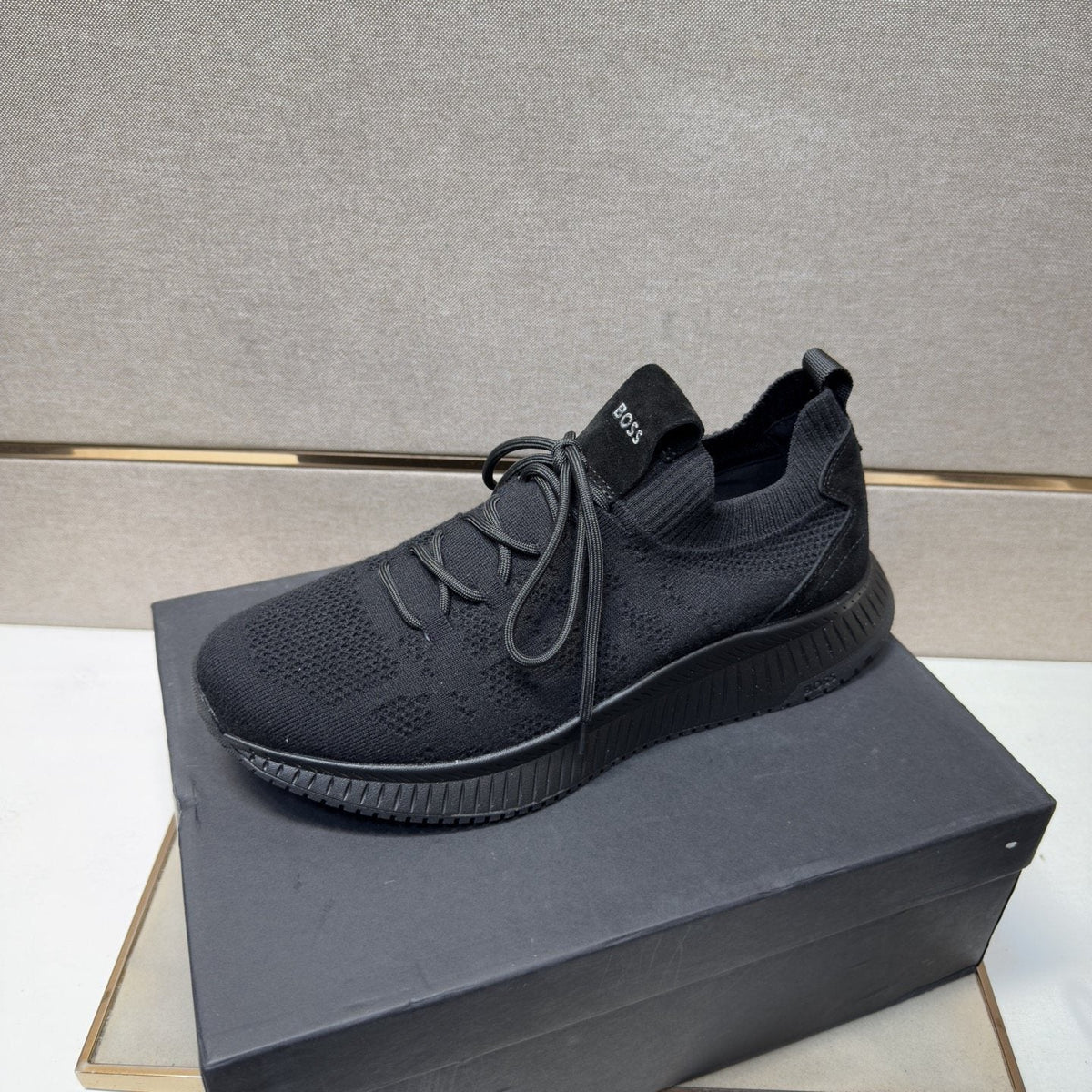 Hugo Boss Men's Knit Lace-Up Sneakers